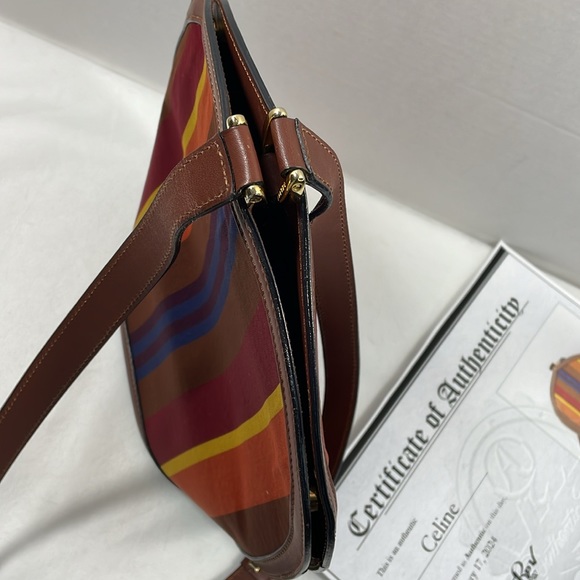 Authentic Celine canvas and leather Crossbody bag with COA - Picture 6 of 14